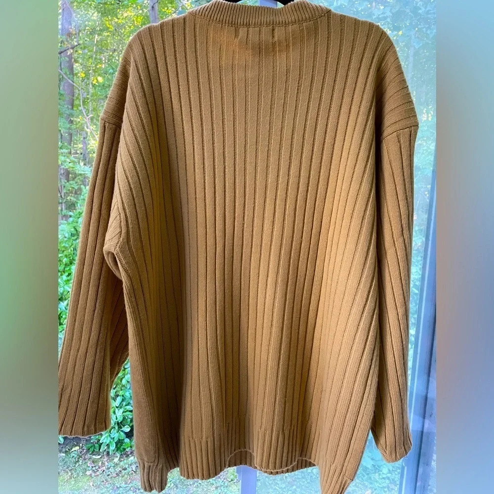 Bare Fox men’s 2XL crew neck patchwork sweater w/geometric designs & stitching. - Picture 5 of 7
